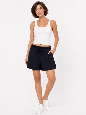 Sanctuary Black Pull-On Shorts Medium Drawstring Lightweight